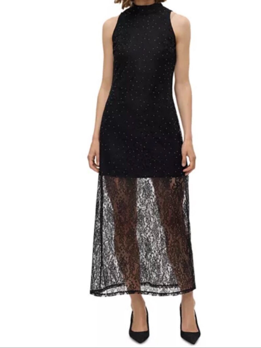 Vero Moda Black Lace Sleeveless Dress